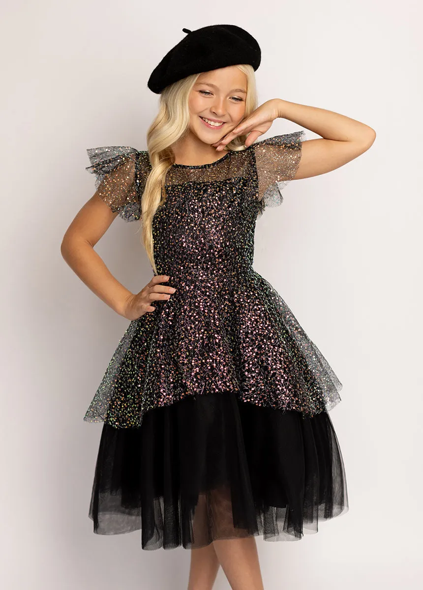 Elsbeth Petticoat Dress in Oil Slick