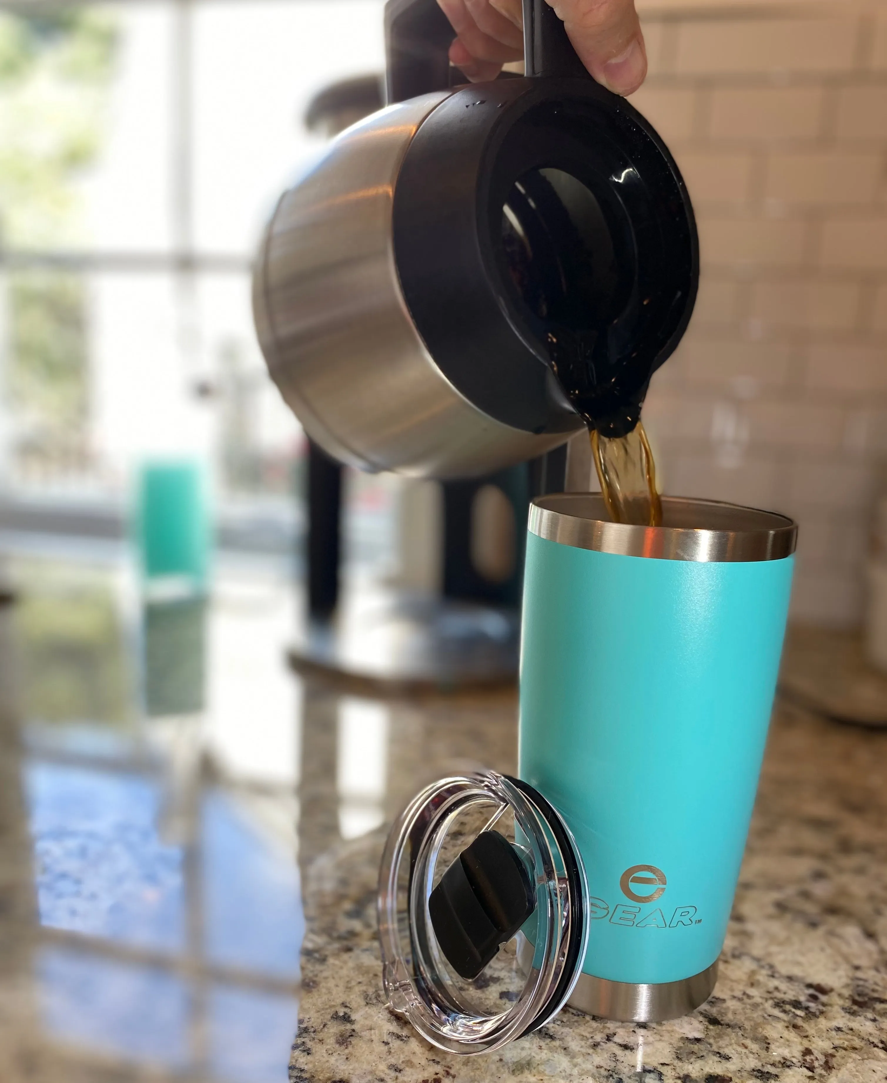 Enthusiast Gear 20 oz Tumbler with Magnetic Slider Lid, Stainless Steel, Vacuum Insulated for Hot and Cold Drinks