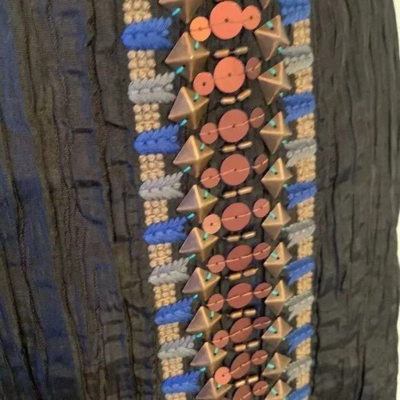 [ETCETERA] Black Studded/Sequin Embellished Skirt - Size 4