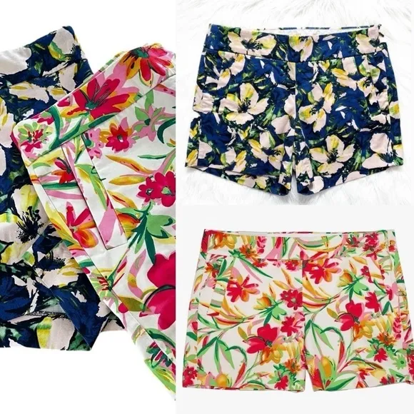 EUC Bundle of Two J Crew Floral Shorts size 8