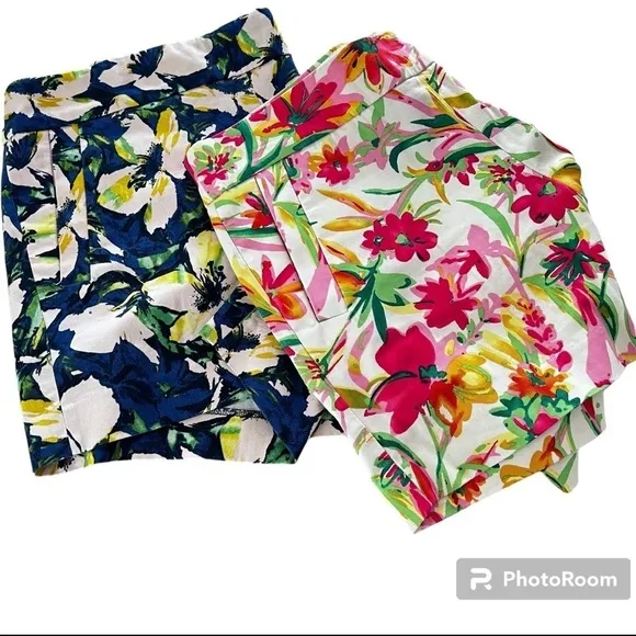 EUC Bundle of Two J Crew Floral Shorts size 8