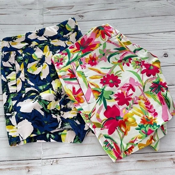 EUC Bundle of Two J Crew Floral Shorts size 8
