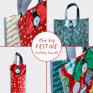 Everything Under the Tree - Festive Collection | Reusable Gift Bag   QR Greeting Card Bundle | 15 Pieces