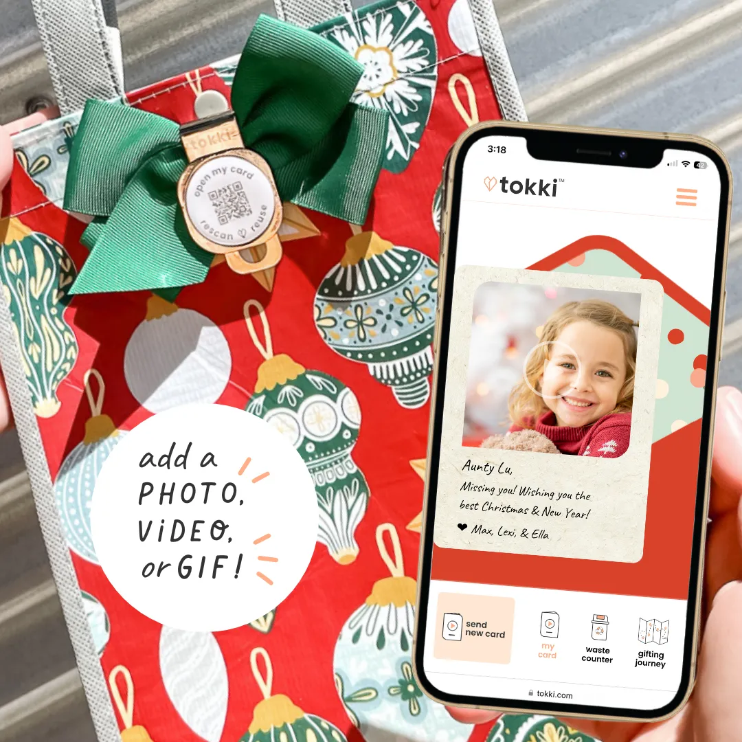 Everything Under the Tree - Festive Collection | Reusable Gift Bag   QR Greeting Card Bundle | 15 Pieces