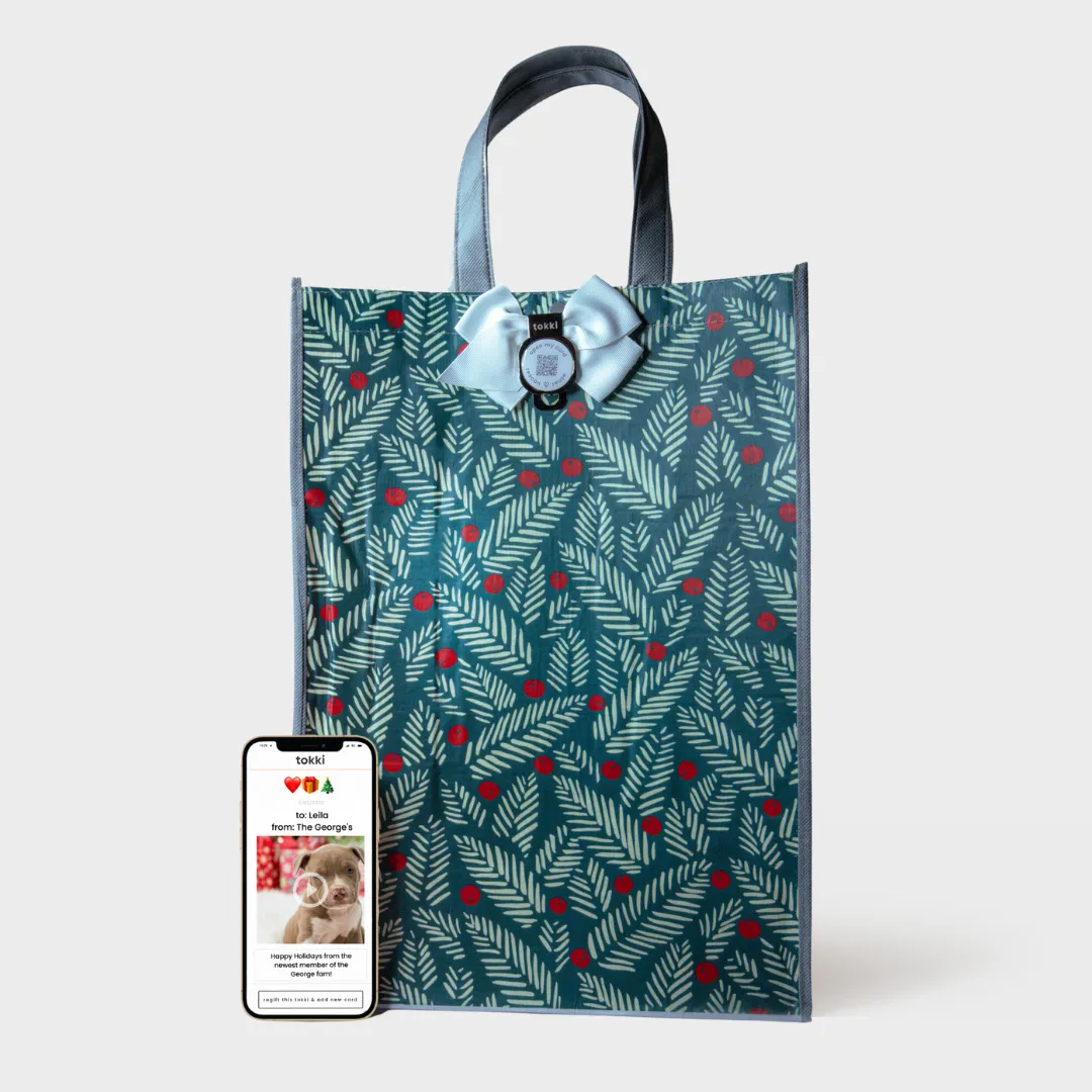 Everything Under the Tree - Festive Collection | Reusable Gift Bag   QR Greeting Card Bundle | 15 Pieces