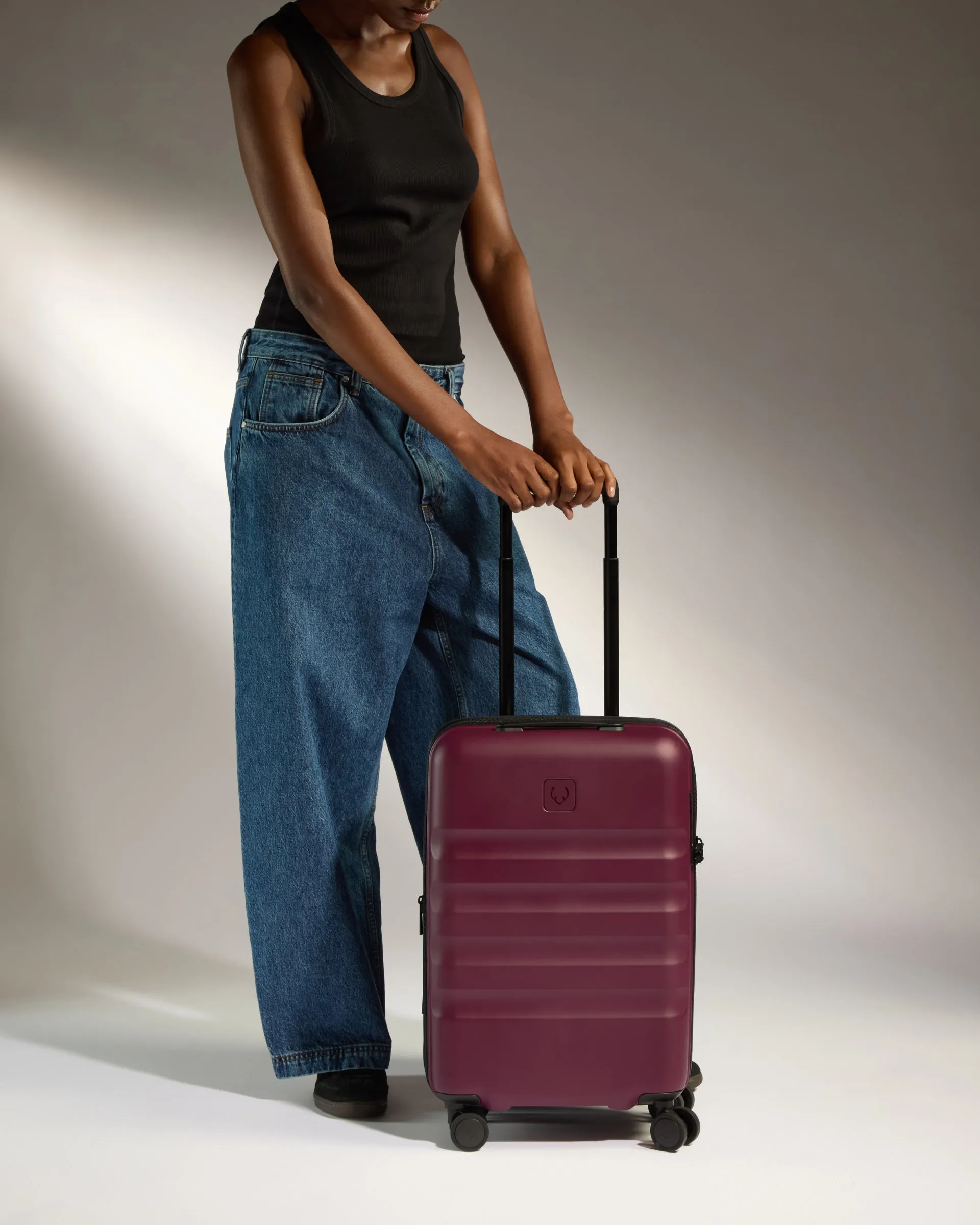 Expandable Carry-on Luggage in Heather Purple - Icon Stripe
