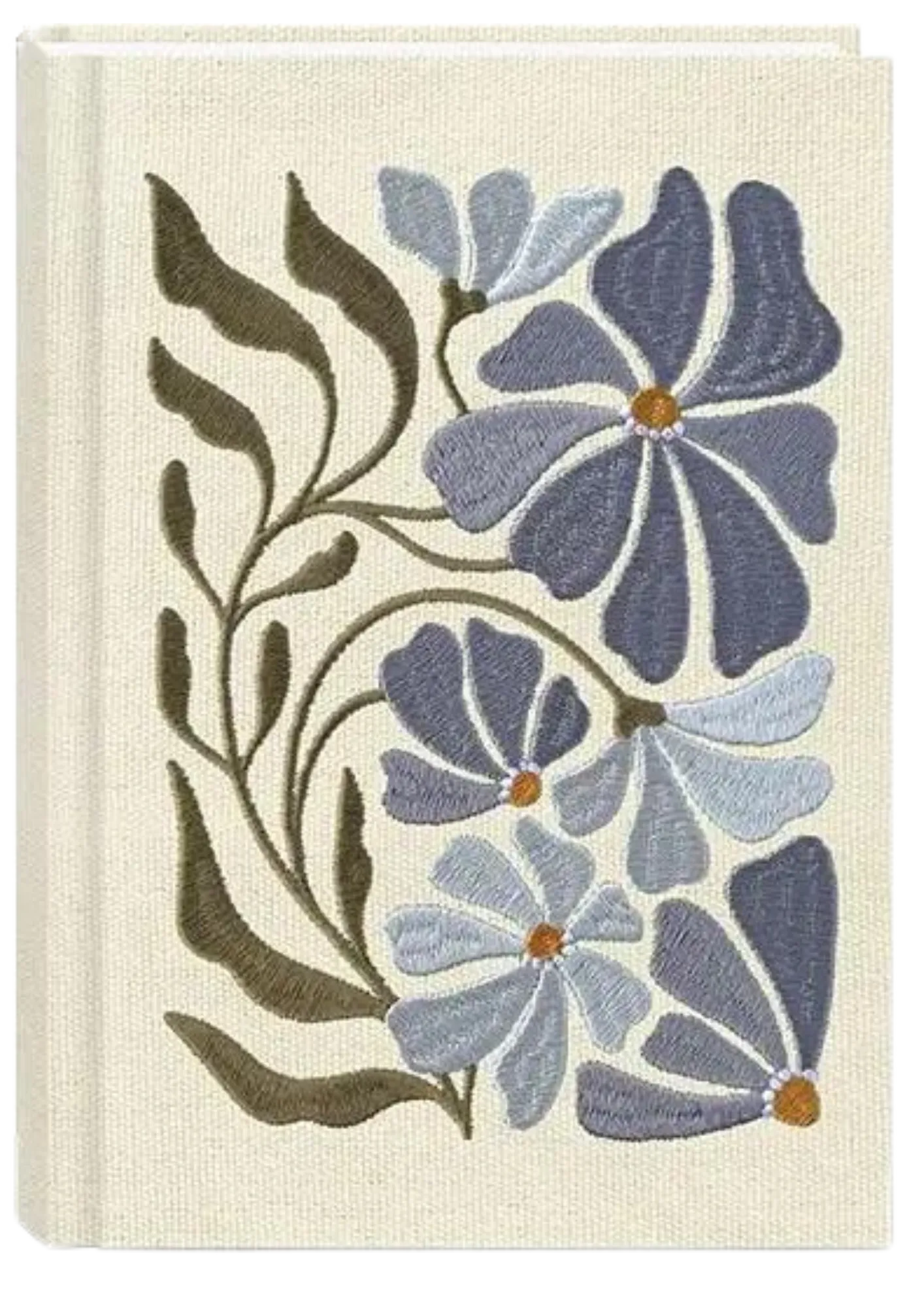 Fabric Embroidered Journal: Aster Flower