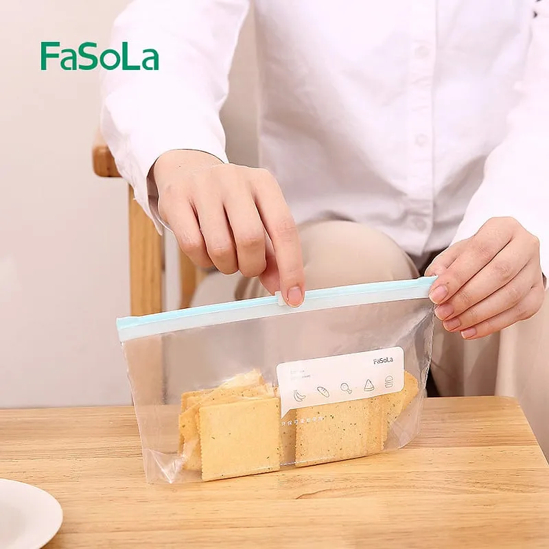 FaSoLa Multi-Purpose Slide-Lock Bags - Large, White, 26.5*32cm, 10 Pieces