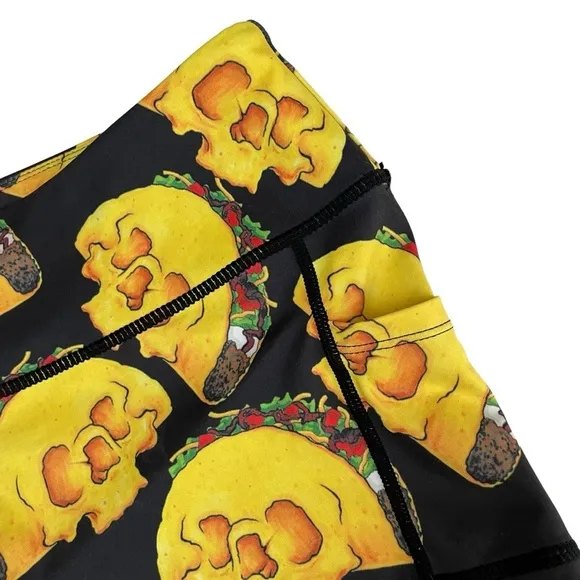 Feed Me Fight Me FMFM Skull Taco Print Active Short Large