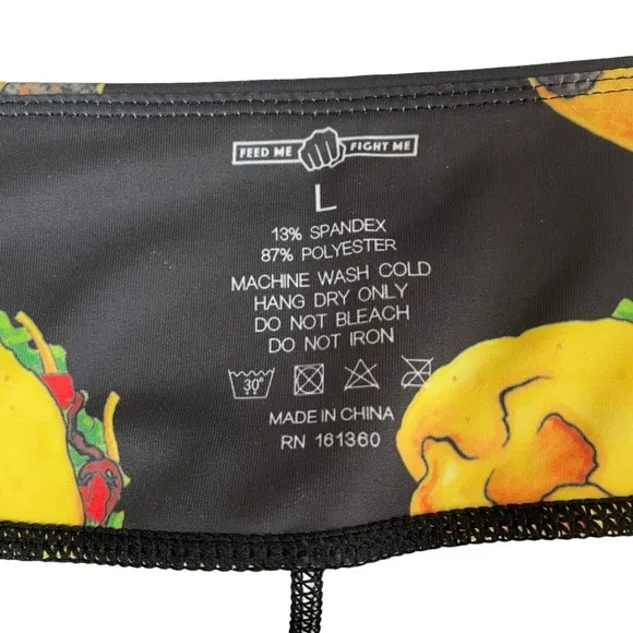 Feed Me Fight Me FMFM Skull Taco Print Active Short Large
