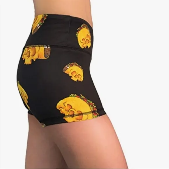 Feed Me Fight Me FMFM Skull Taco Print Active Short Large