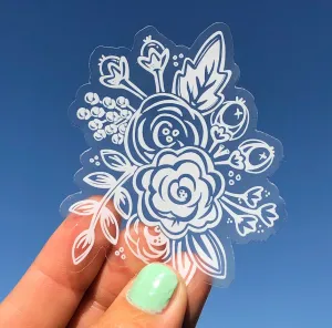 Floral clear Sticker