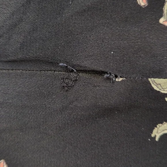 Flynn Skye Black Floral Print Wrap it Up Maxi Skirt Size Small