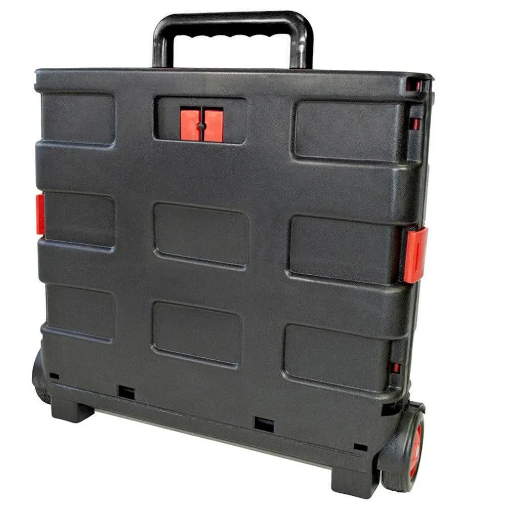 Folding Shopping Trolley Cart Rolling Car Boot Foldable Storage Box Large 35kg