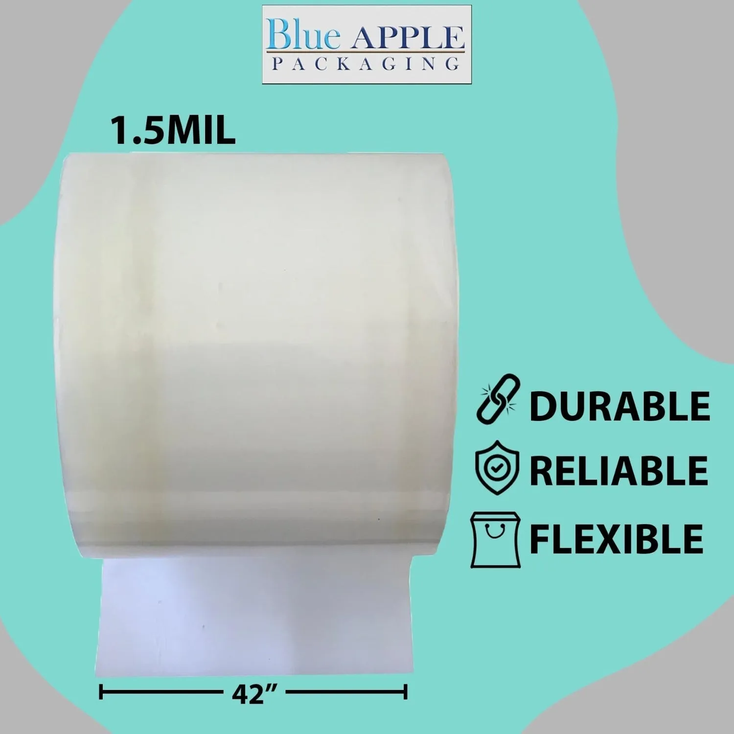 Food Grade Poly Tubing Roll Bags 1.5Mil 42x2900ft- Impulse Heat Sealer