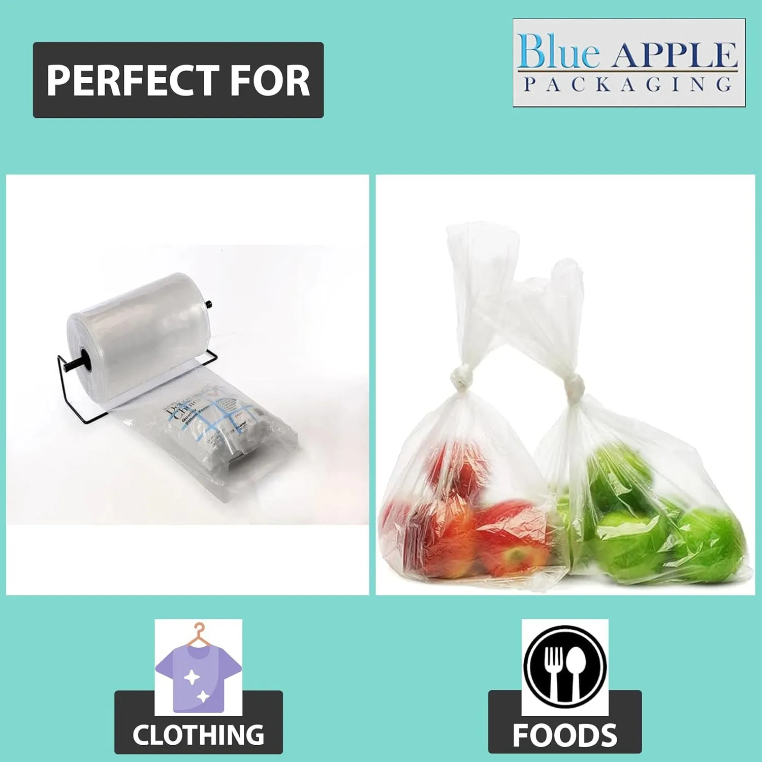 Food Grade Poly Tubing Roll Bags 2Mil 44x2150ft- Impulse Heat Sealer