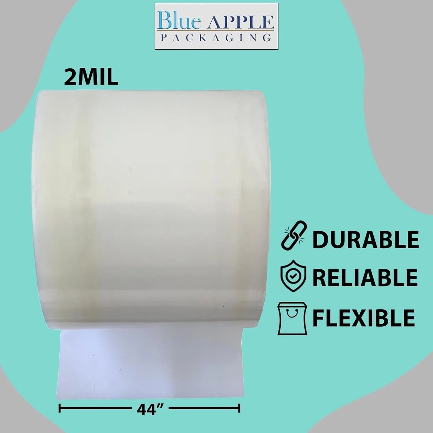 Food Grade Poly Tubing Roll Bags 2Mil 44x2150ft- Impulse Heat Sealer