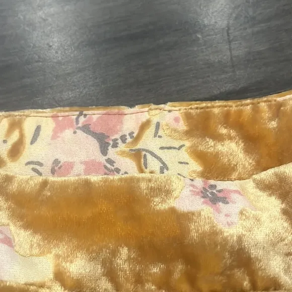 Free People Margaux Velvet Floral Mini Skirt - Size 10