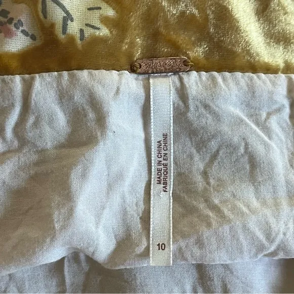 Free People Margaux Velvet Floral Mini Skirt - Size 10