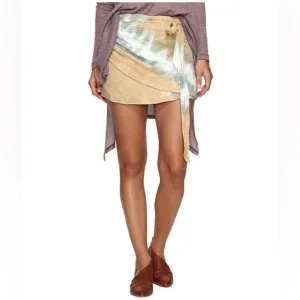 Free People Tide Turns Mini Skirt in Sand Combo - Size 10