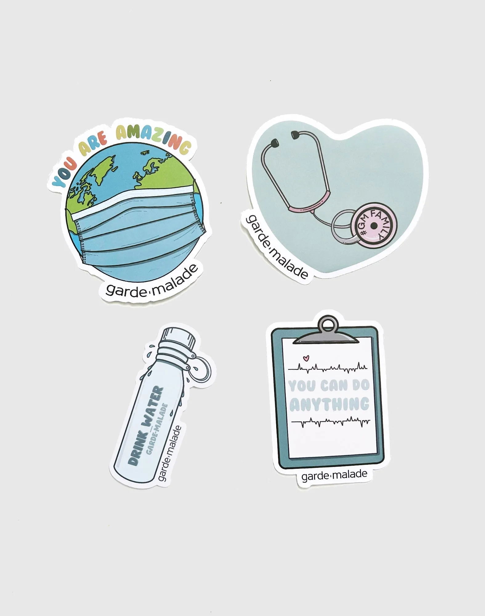 Garde-Malade - Stickers 4-Pack||Garde-Malade - Autocollants 4-Pack