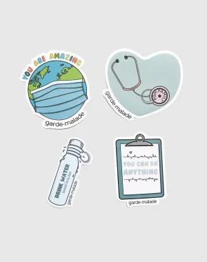 Garde-Malade - Stickers 4-Pack||Garde-Malade - Autocollants 4-Pack