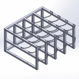 Gas Cylinder Barricade Rack (4x4)