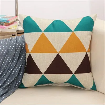 Geometric Square Pillow Cushion Cover