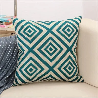 Geometric Square Pillow Cushion Cover