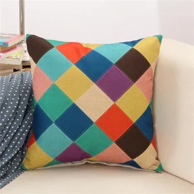 Geometric Square Pillow Cushion Cover