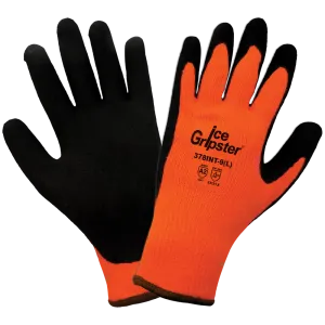 Global Glove & Safety 378INT Ice Gripster® Water Repellent Heavy Napped Rubber Coated High Visibility Low Temperature, Cut A2