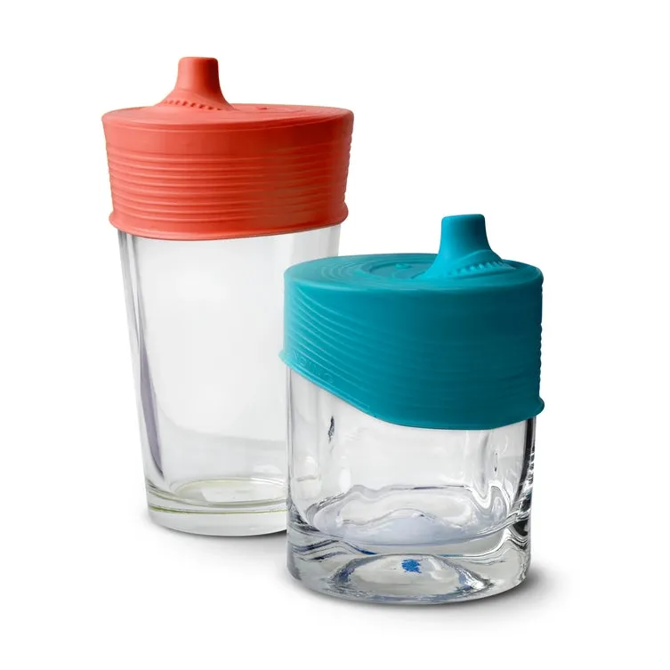 GoSili - Stretchy Silicone Lids with Sippy Spout - 2 Pack