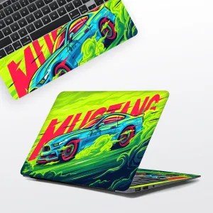 Green Mustang Laptop Skin