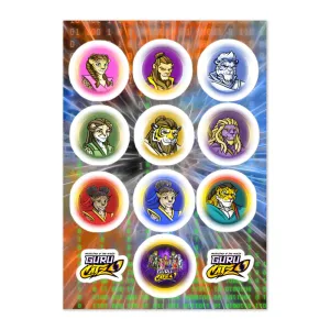 Guru Catz Coin Stickers