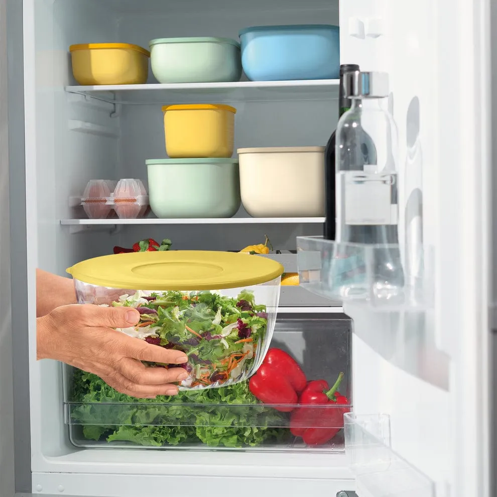 Guzzini Salad Spinner With Lid Spin & Store Preparation 26cm Acid Yellow GZ17090056