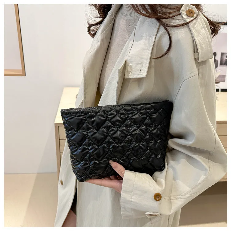Heart-shaped Cosmetic Bag / Love-shaped Cosmetic Bag / Lipstick Clutch / Cute Toiletry and Storage Pouch C-241202-1