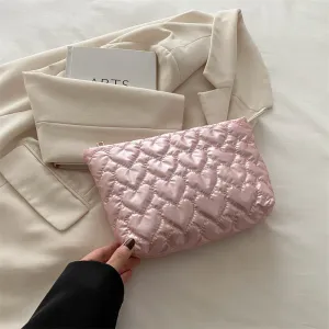 Heart-shaped Cosmetic Bag / Love-shaped Cosmetic Bag / Lipstick Clutch / Cute Toiletry and Storage Pouch C-241202-1