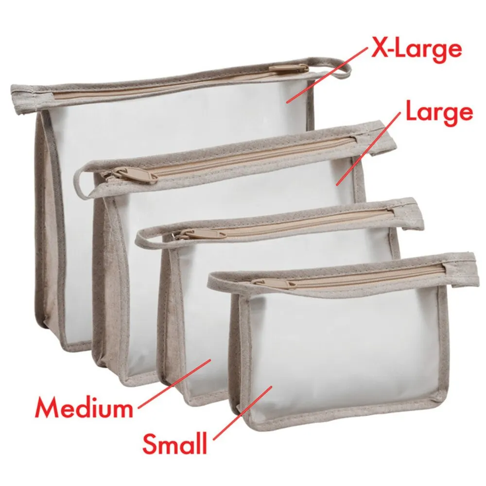 Hemp Trim Cosmetic Bag - Medium / 7.25" X 1.5" X 5" / 50 Pack