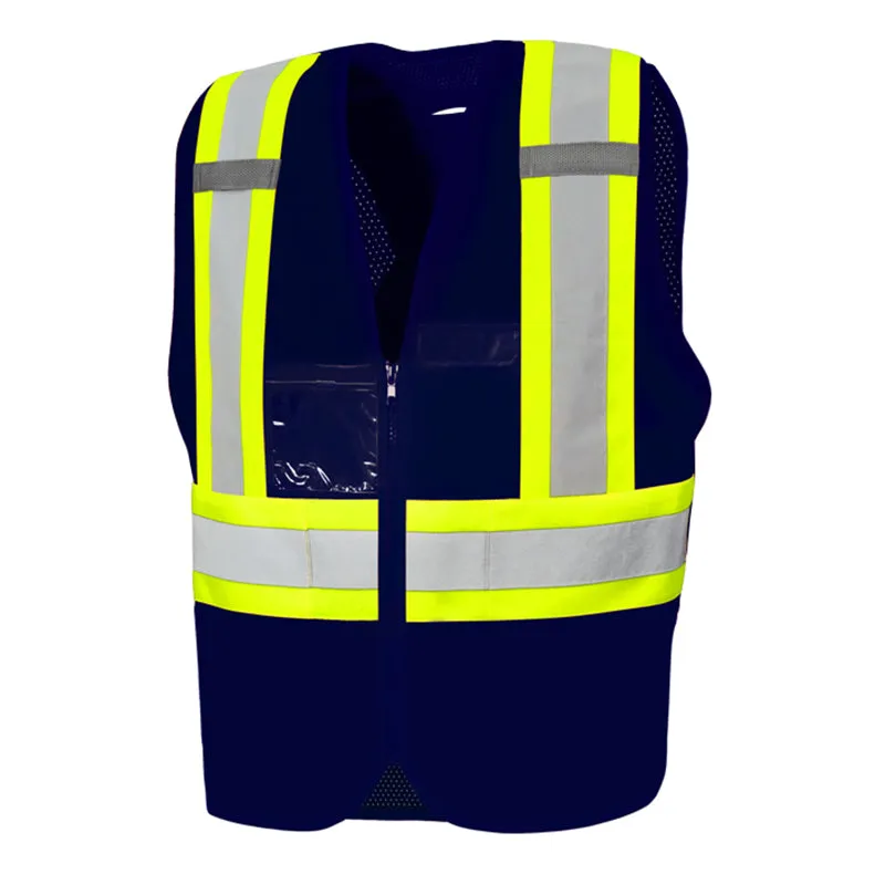Hi-Vis Traffic Vest with Zipper by Ground Force - Style TV10