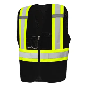 Hi-Vis Traffic Vest with Zipper by Ground Force - Style TV10
