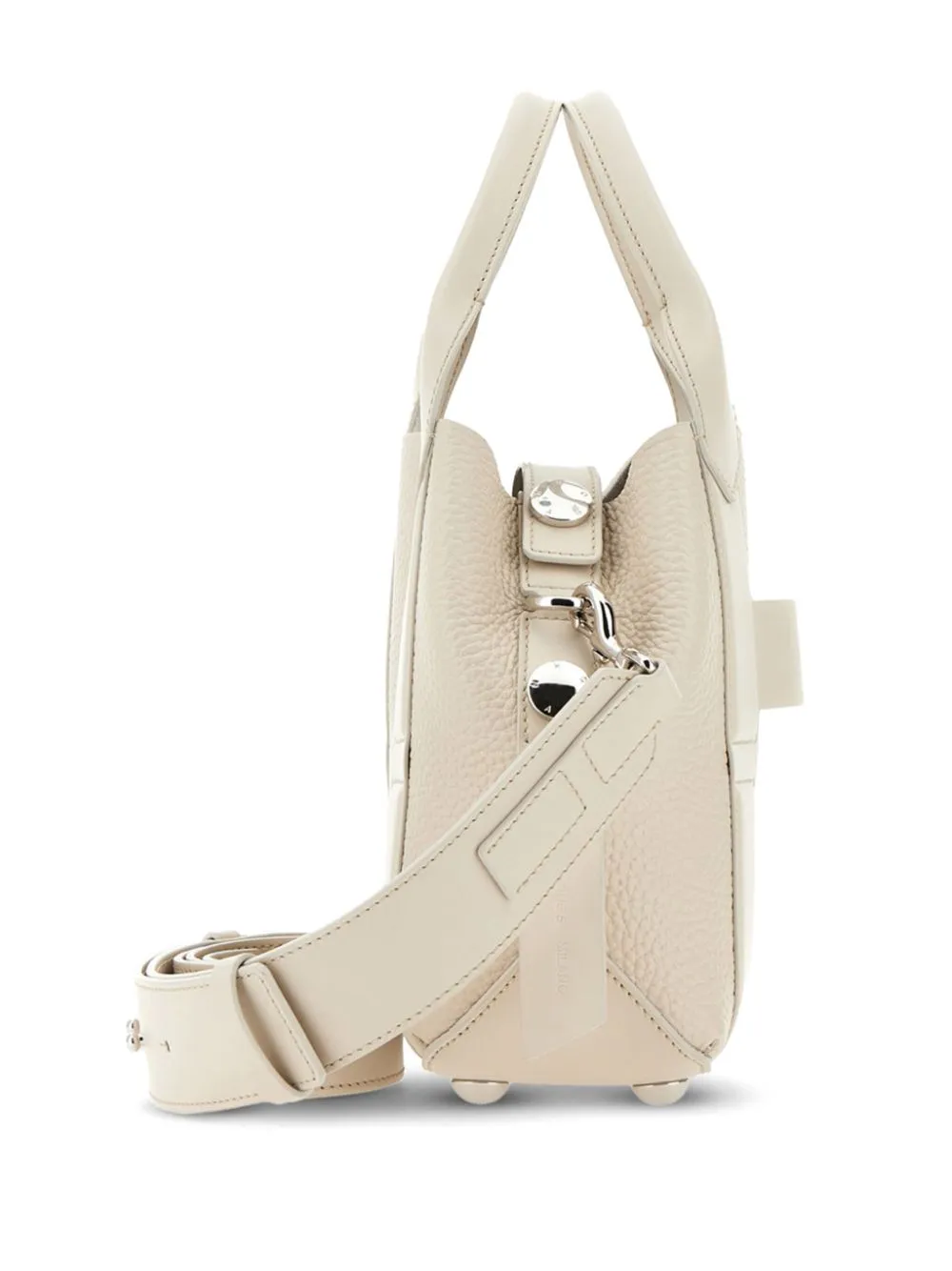 Hogan script small leather tote bag