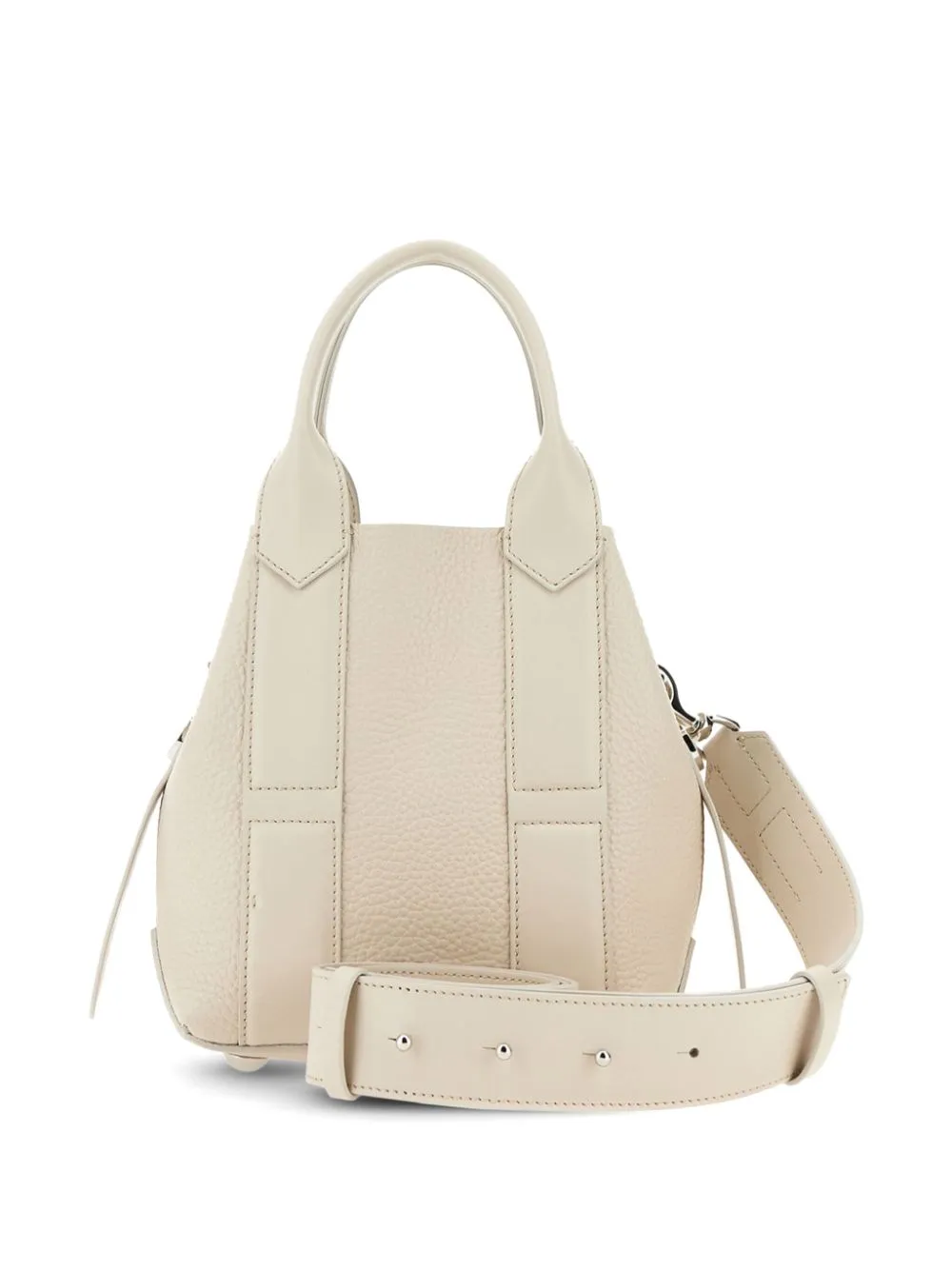 Hogan script small leather tote bag