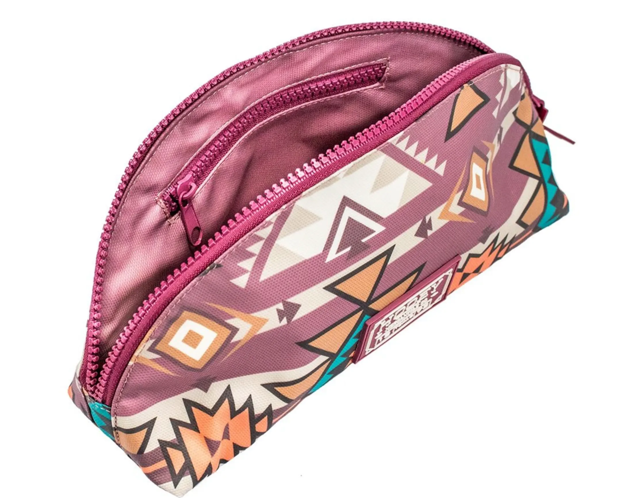 Hooey Make Up Bag Maroon/Aztec - MB001