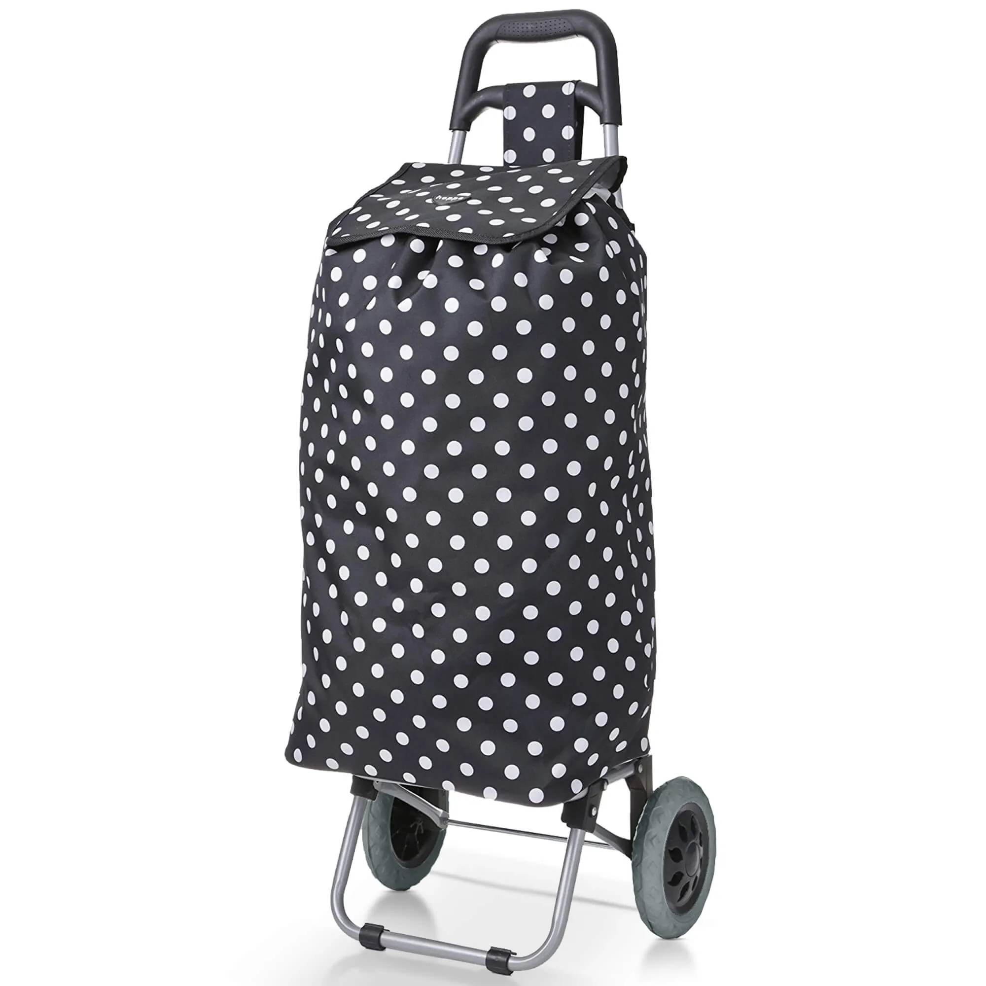 Hoppa Lightweight Shopping Trolley 2023 Model Folding 2 Wheel Large Capacity Shopper, 47 Litre