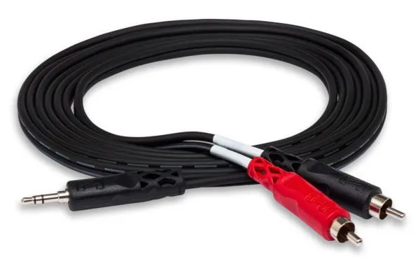 Hosa CMR-206 Stereo Breakout 3.5 mm TRS to Dual RCA