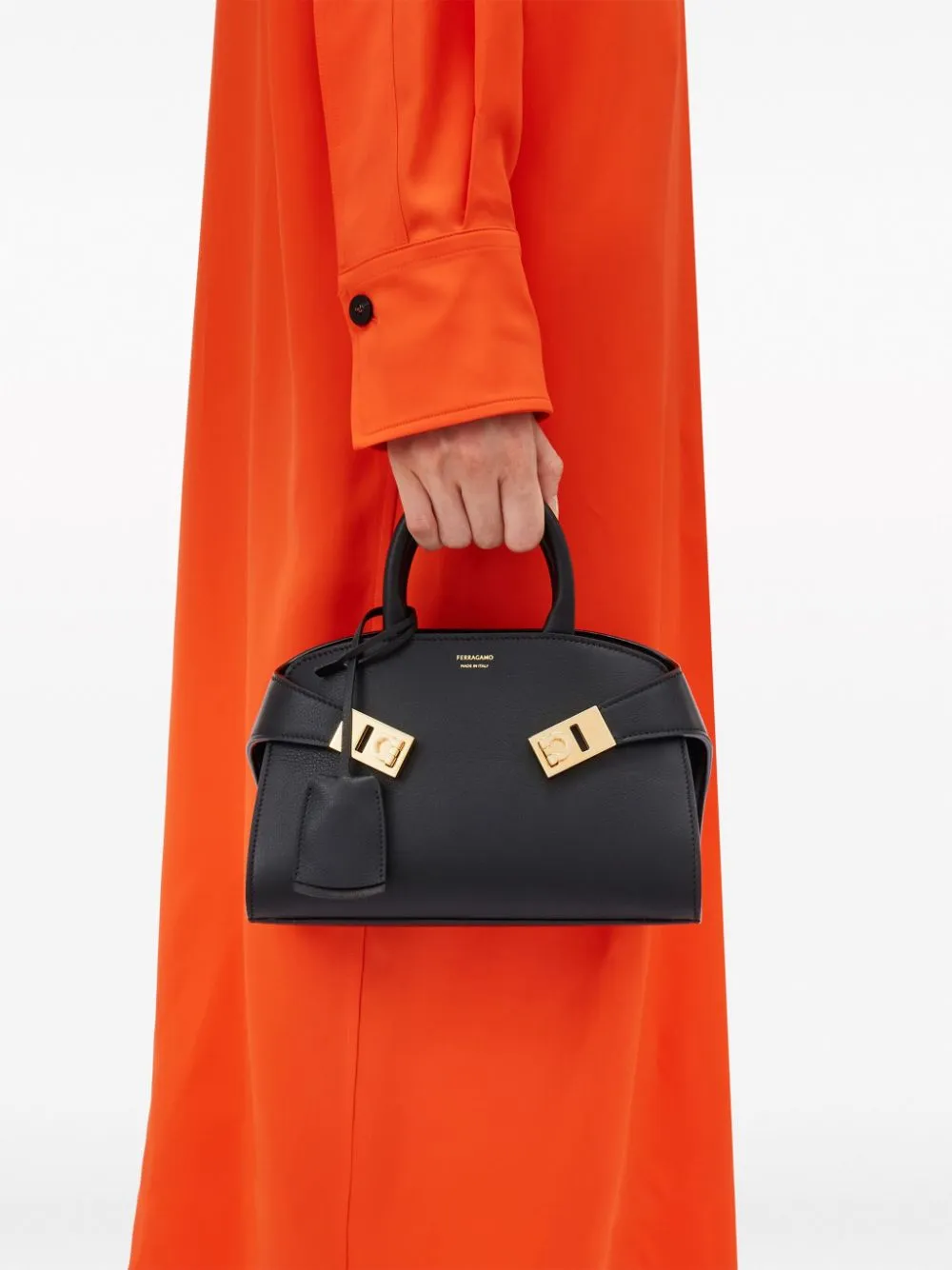 Hug mini leather tote bag