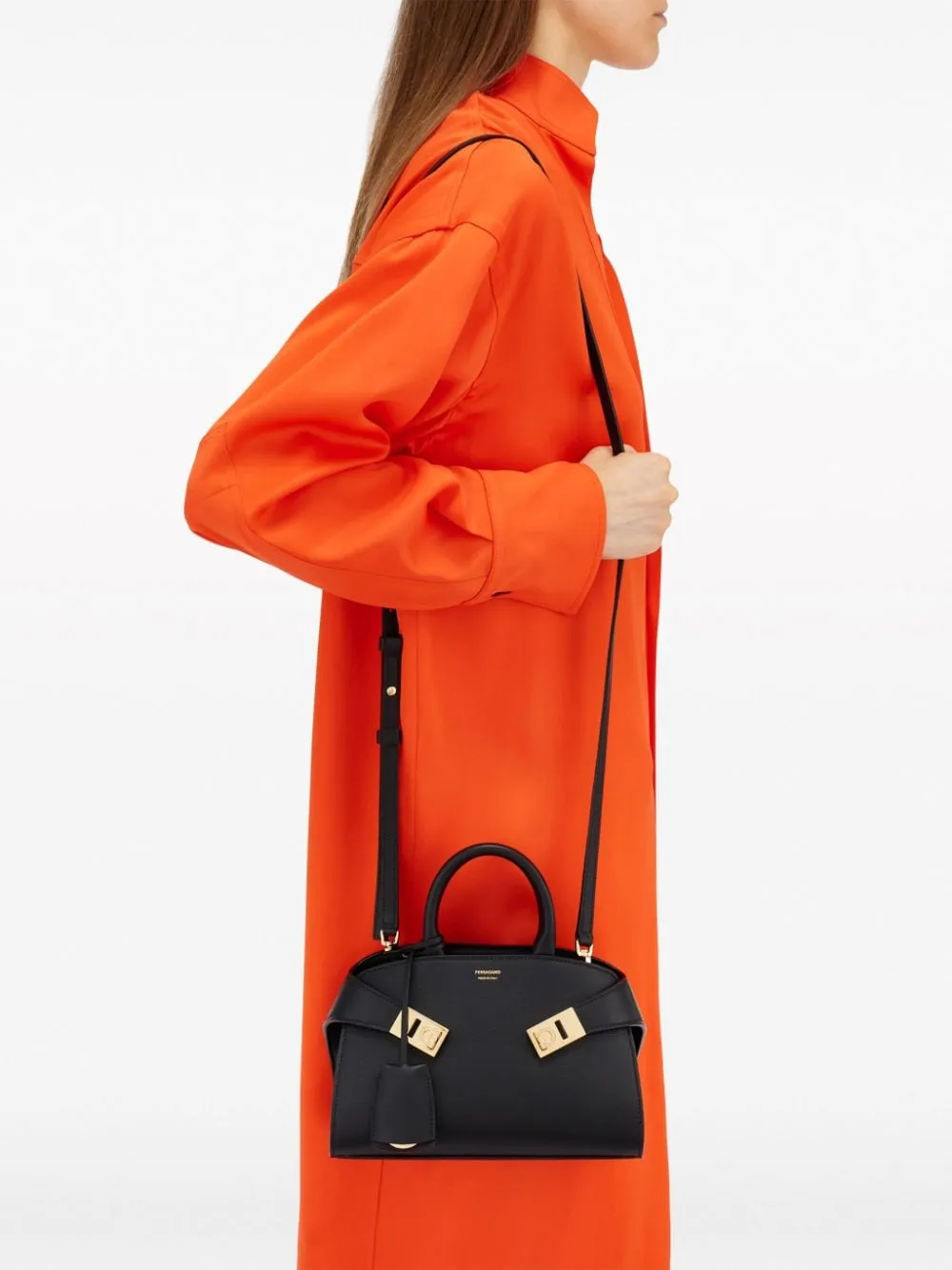 Hug mini leather tote bag