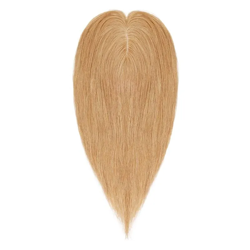 Human Hair Topper For Thinning Hair Dark Blonde 13*15cm Silk Base
