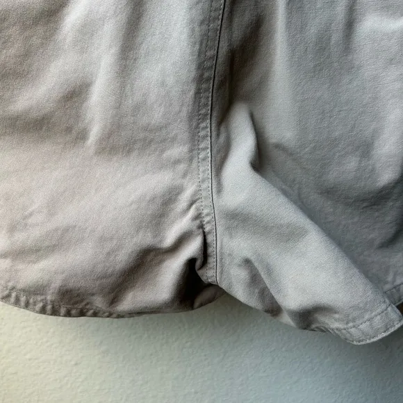 Hunter Bell Tyler Belted Cotton Twill High Rise Waist Shorts Khaki Cream Sz 0