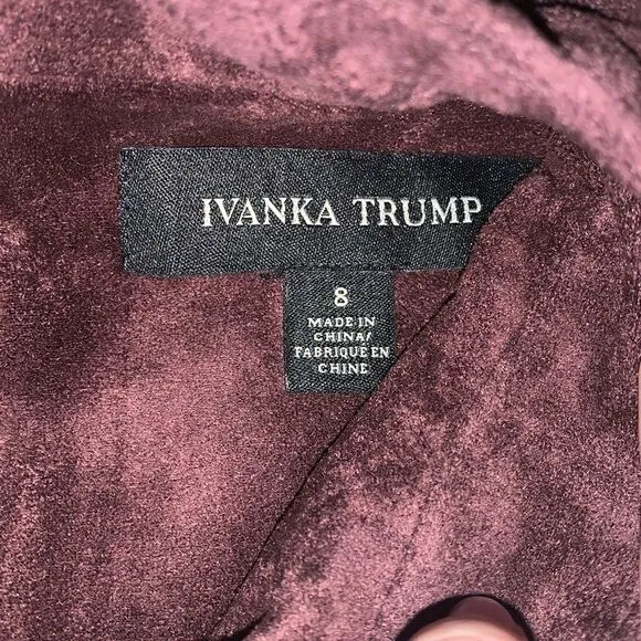 Ivanka Trump plum/purple velvet dress, size 8.